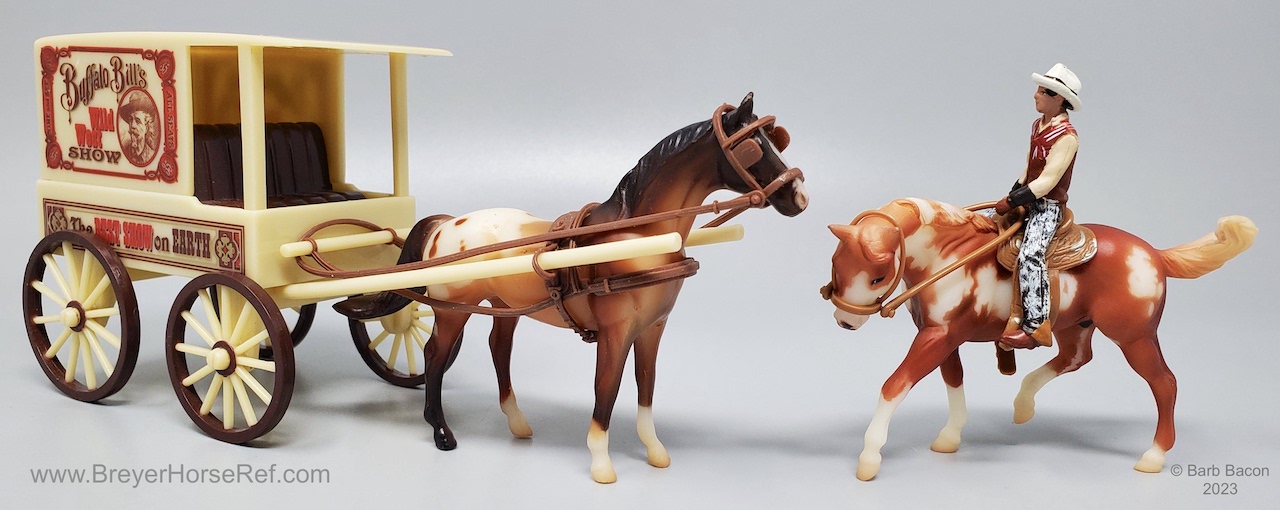 美品 フィギュア Breyer Hidalgo Stablemates Buffalo Bill Show プレイセット SM Appaloosa: Chestnut Pinto - Hidalgo & Buffalo Bill Show Play